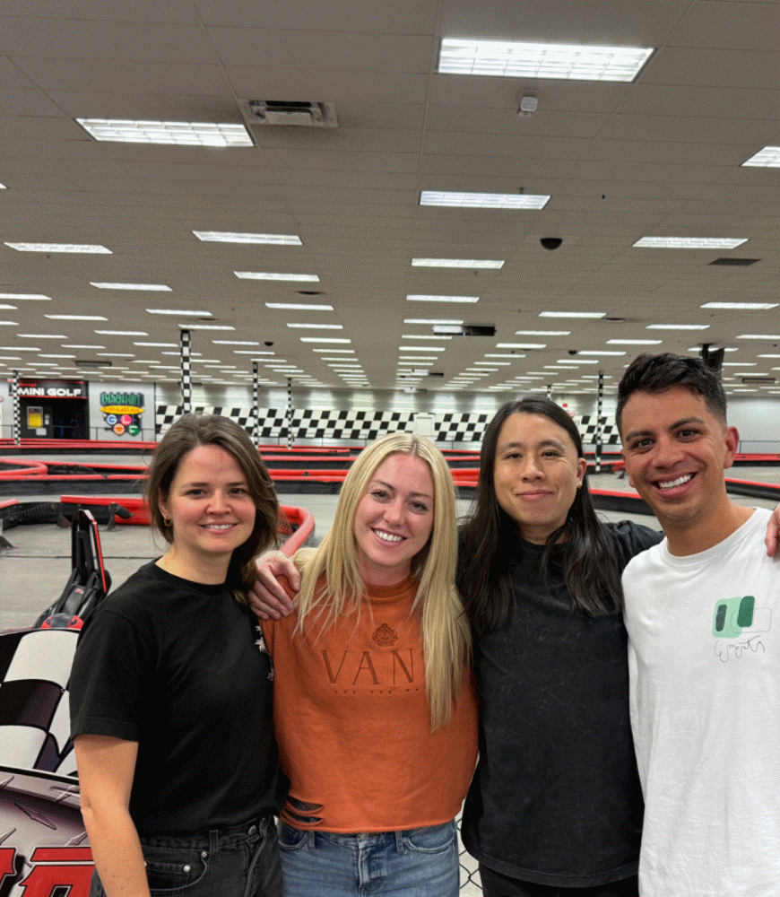 The Figure design team together at a team outing