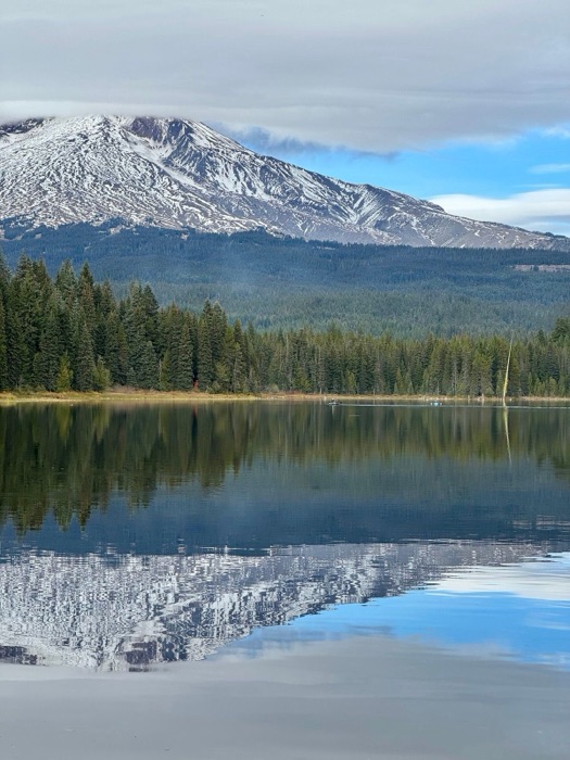 Mt. Hood reflected in a lake near Government Camp, OR